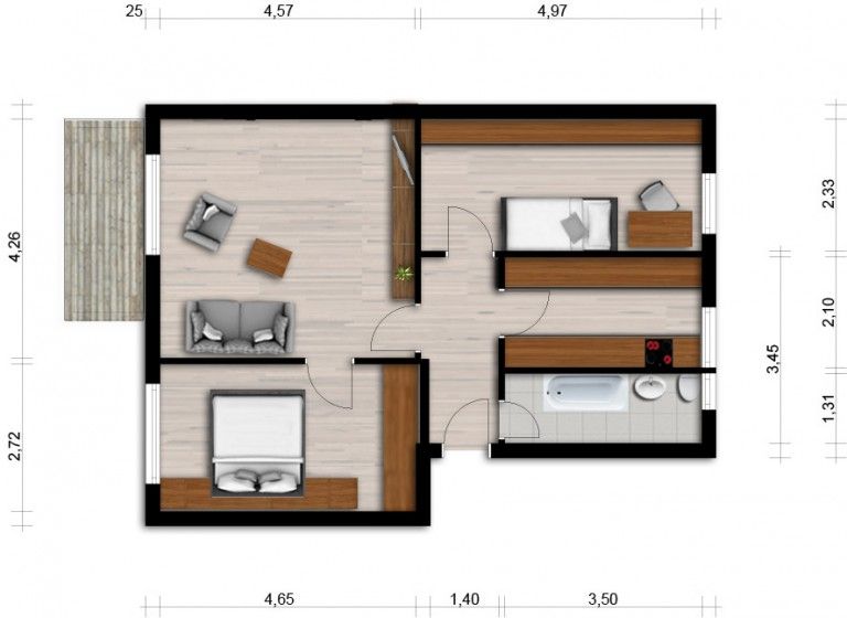 Hurra ... 3 - Raum - Wohnung sale mit Balkon!